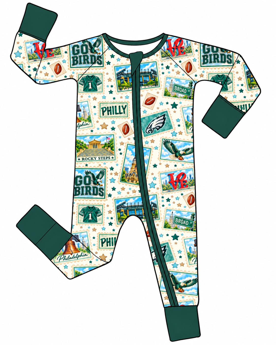 The Philly Post Zip Pajamas
